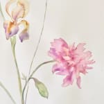 detail image of Marilla Palmer "Soft Iris and Peony"