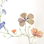 Marilla Palmer, Painted petals and Tiny Silk, 2020