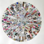 Colorful, circular paper collage