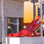 Richard Orlinski, Standing Bear - Orange Anniversary Resin