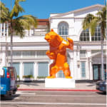Richard Orlinski, Standing Bear - Orange Anniversary Resin