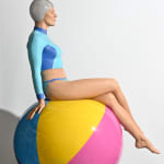 Carole A. Feuerman, What If w/ Purple Suit & Light Rose AB Crystal Cap 2/8, 2022