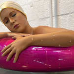 Carole A. Feuerman, What If w/ Purple Suit & Light Rose AB Crystal Cap 2/8, 2022