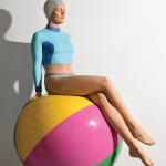 Carole A. Feuerman, What If w/ Purple Suit & Light Rose AB Crystal Cap 2/8, 2022