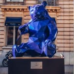 Richard Orlinski, Standing Bear - Orange Anniversary Resin