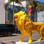 Richard Orlinski, Standing Bear - Orange Anniversary Resin