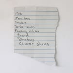 Kenny Pittock, Watermelon, cheese, gum, fruit, 2021