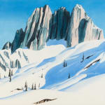 Percy Roy Wilson, Mountain Scene , 1975