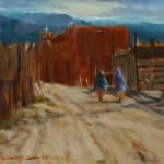 Ramon Kelley, Untitled (Women Walking into Pueblo), 1974