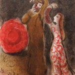 Marc Chagall, Rencontre Ruth et de Booz, 1960