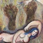 Marc Chagall, Booz se Reveille et Voit Ruth á ses Pieds (Boaz Wakes Up and Sees Ruth At His Feet),...