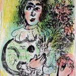 Marc Chagall, Clown with Flowers, 1963