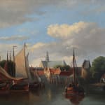 Unknown Artist (Dutch), Untitled (Harbor Scene with Boats), n.d.
