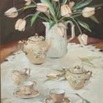 Ethel Walker, Still Life of Tulips and Tea Set