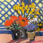 Christine L McArthur RSW RGI, Roses and Daffodils on the Windowsill
