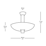 Size diagram - XL ceiling mounted