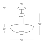 Size diagram - XL with chain