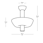 Size diagram - Large ceiling mounted