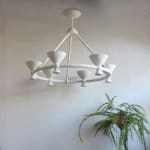 Lucie Plaster Chandelier on grey background