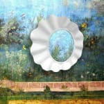 Venus Plaster Mirror on floral background