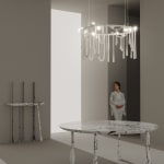 Olga Engel, Love Letters Chandelier 2 Layers (Medium & Small 115cm ⌀, bulbs on the upper ring), 2023