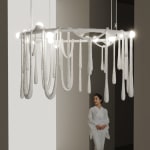 Olga Engel, Love Letters Chandelier 2 Layers (Medium & Small 115cm ⌀, bulbs on the upper ring), 2023