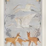 Willem van Konijnenburg (1868-1943) Japanese cranes and deer, 1899