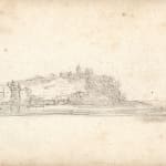 Jan van Goyen, View on the Abbey: the hill of Eltenberg and the castle at Lobith; A sailboat on the water