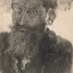Adolph von Menzel, Portrait of a Bearded Man