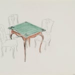 Karen Kilimnik, a gaming table and chairs, Ireland, 1985