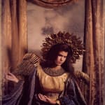 Rose Farrell & George Parkin, Virgin del Quito Sello (Winged Madonna in Gold and Blue) , 1989