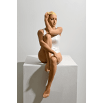 Carole A. Feuerman, The Diver (Table-top, Bronze) w/ Highly Polished Cap & Stone Base