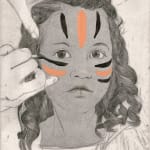 Ellen Heck, Z Being Painted as a Tiger