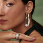 Hamilton Hill, Silver 'Relax' Antonio Bernardo Earrings