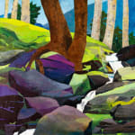Mariella Bisson, Wide White Falls, Water, Rock, Forest