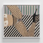 Cheryl Pope, Woman on Striped Floor, 2023