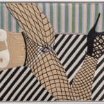Cheryl Pope, Woman on Striped Floor, 2023