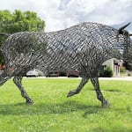 Peter Busby, Bull, steel sculpture