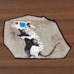 Banksy, "Refugee Rat / Saint Rat "- Paris" (not for sale), 2018