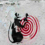 Banksy, "Refugee Rat / Saint Rat "- Paris" (not for sale), 2018