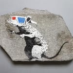 Banksy, "Refugee Rat / Saint Rat "- Paris" (not for sale), 2018