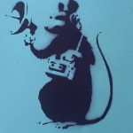 Banksy, "Refugee Rat / Saint Rat "- Paris" (not for sale), 2018