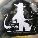 Banksy, "Refugee Rat / Saint Rat "- Paris" (not for sale), 2018