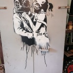 Banksy, "Refugee Rat / Saint Rat "- Paris" (not for sale), 2018