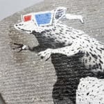 Banksy, "Refugee Rat / Saint Rat "- Paris" (not for sale), 2018