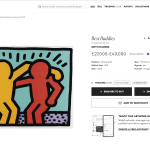 Keith Haring, Letter with Andy Mouse, 1988