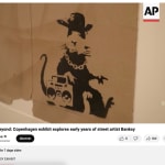 Banksy, "Refugee Rat / Saint Rat "- Paris" (not for sale), 2018