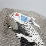 Banksy, "Refugee Rat / Saint Rat "- Paris" (not for sale), 2018
