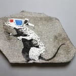 Banksy, "Refugee Rat / Saint Rat "- Paris" (not for sale), 2018
