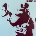 Banksy, "Refugee Rat / Saint Rat "- Paris" (not for sale), 2018